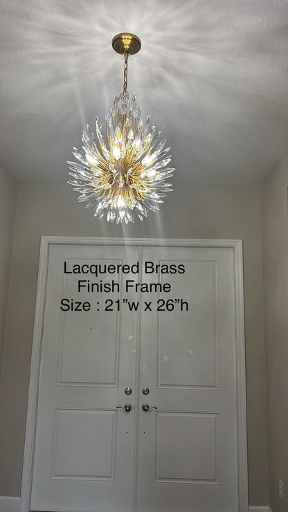 Lily Starburst Crystal Sputnik Chandelier - Zelno Lighting