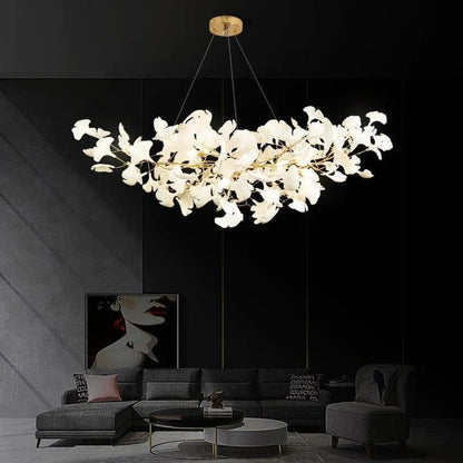 Luxury Ceramic Ginkgo Chandelier - Zelno Lighting
