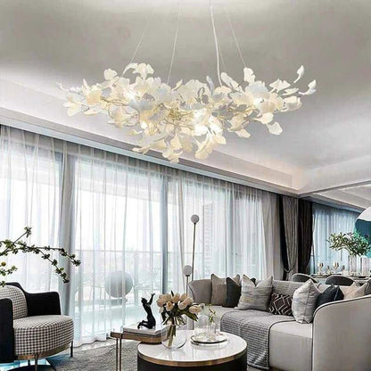 Luxury Ceramic Ginkgo Chandelier - Zelno Lighting