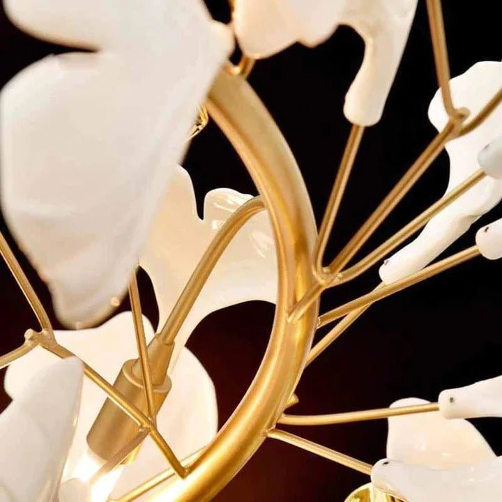 Luxury Ceramic Ginkgo Chandelier - Zelno Lighting