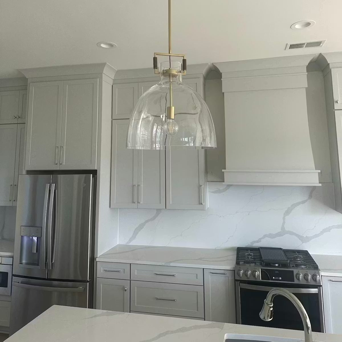 Machinise Glass Cloche Pendant Light - Zelno Lighting
