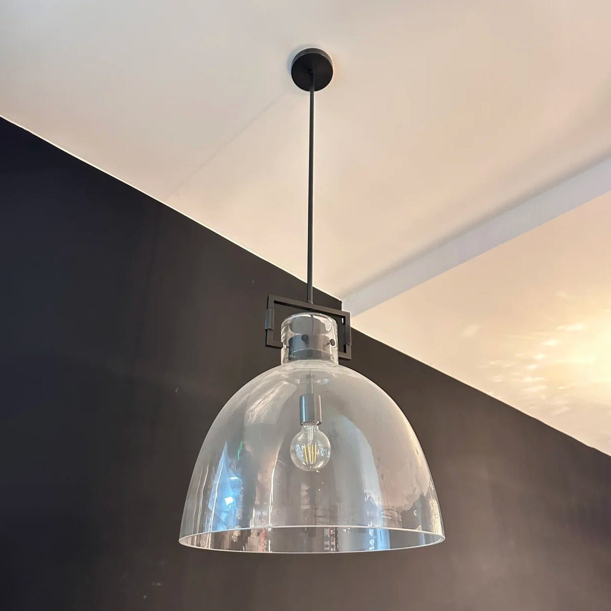 Machinise Glass Cloche Pendant Light - Zelno Lighting