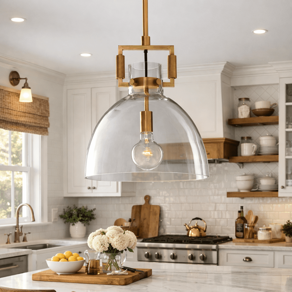 Machinise Glass Cloche Pendant Light - Zelno Lighting
