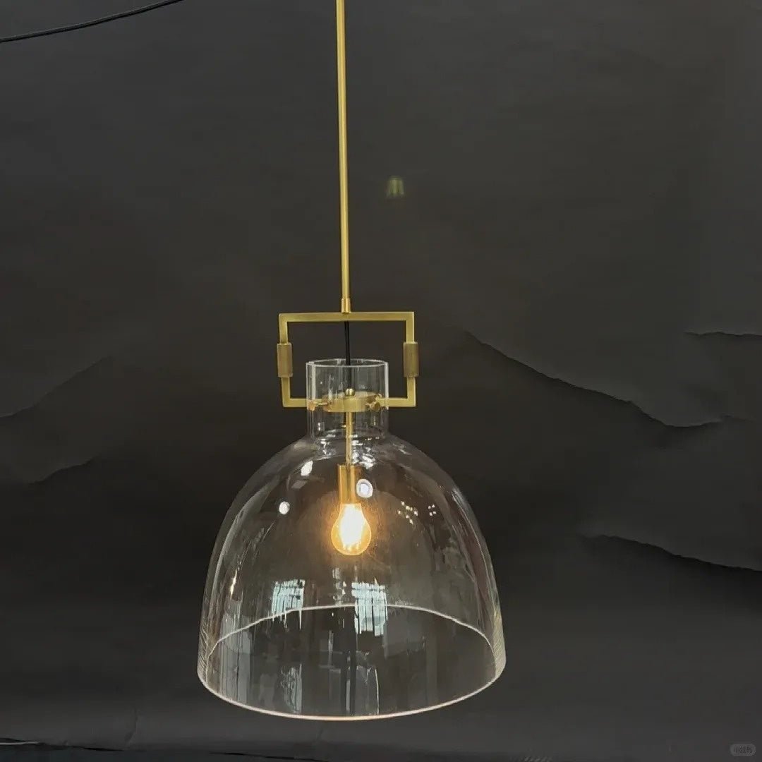 Machinise Glass Cloche Pendant Light - Zelno Lighting
