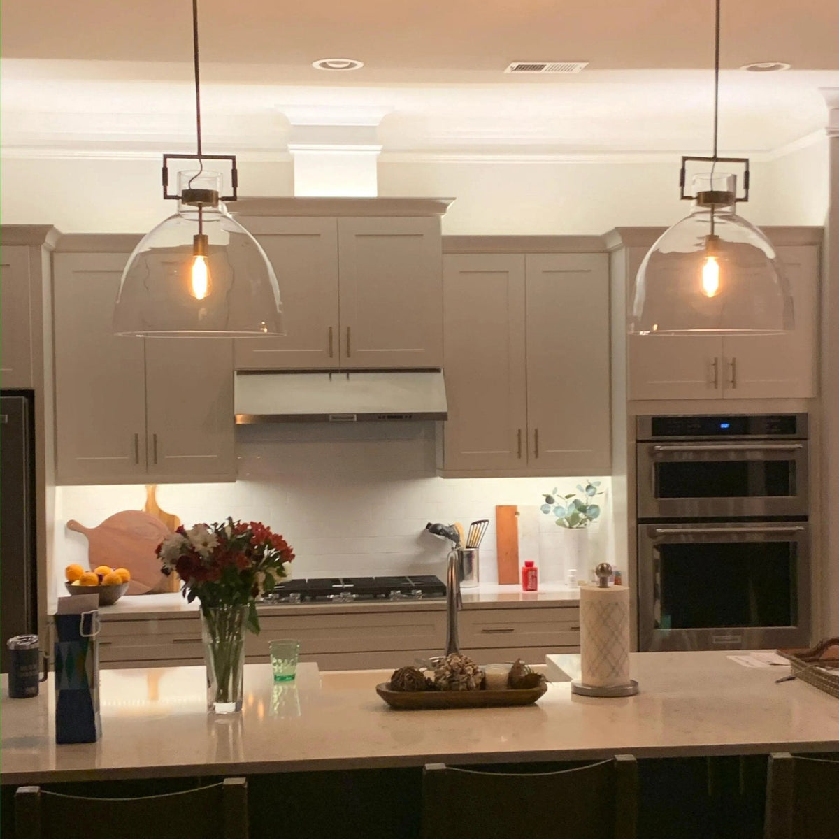 Machinise Glass Cloche Pendant Light - Zelno Lighting