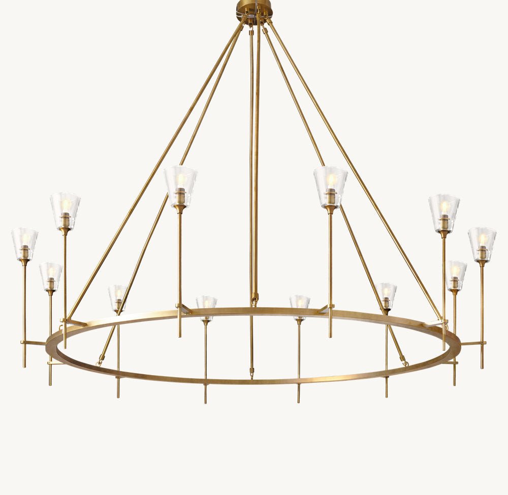 Maison Verre Round Chandelier 70" - Zelno Lighting