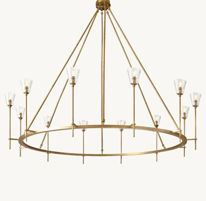 Maison Verre Round Chandelier 70" - Zelno Lighting