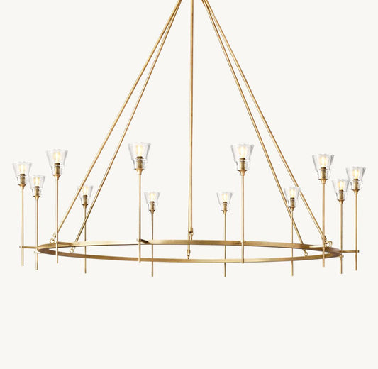 Maison Verre Round Chandelier 70" - Zelno Lighting