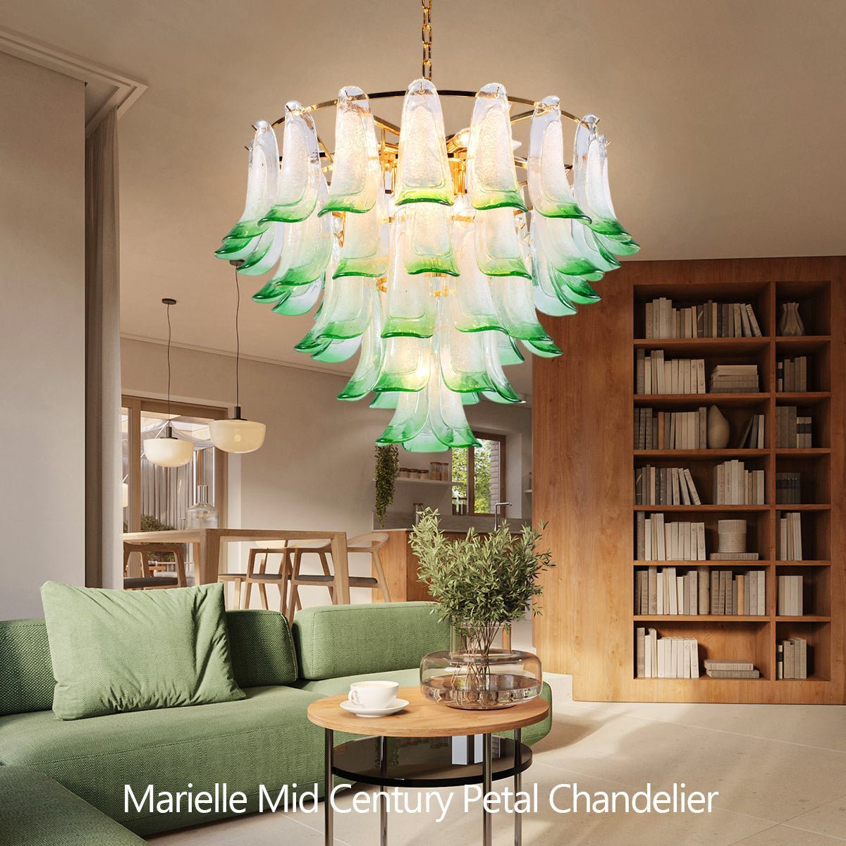 Marielle Mid Century Petal Chandelier - Zelno Lighting