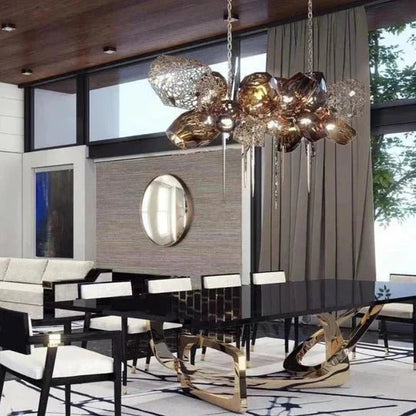 Modern Wine Glass Shape Chandelier Italian Light Luxury Light Fixture for Dining Room/Living Room - Zelno Lighting