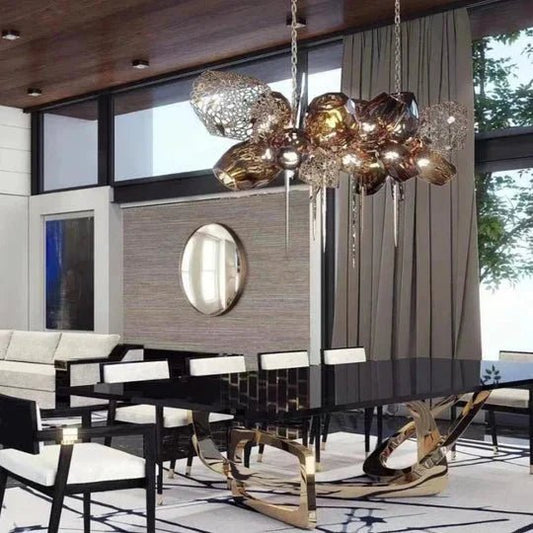 Modern Wine Glass Shape Chandelier Italian Light Luxury Light Fixture for Dining Room/Living Room - Zelno Lighting