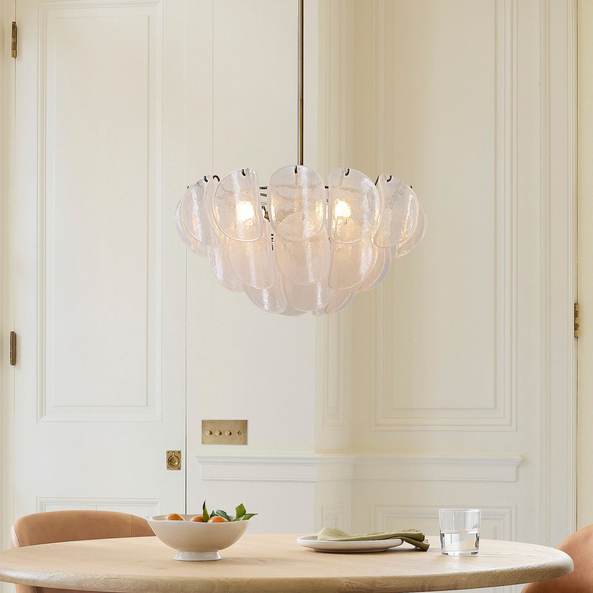 Murana Chandelier (22") White - Zelno Lighting