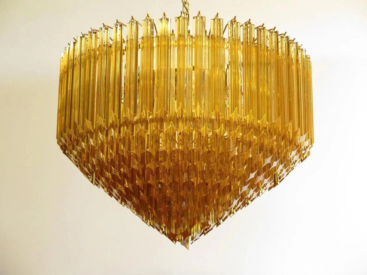Murana Glass Chandelier – Amber - Zelno Lighting