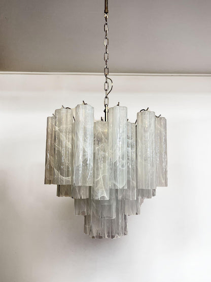 Murano Chandelier – 36 tubes – Alabaster white - Zelno Lighting