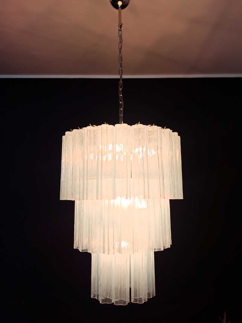 Murano Chandelier – 52 tubes – Opal - Zelno Lighting