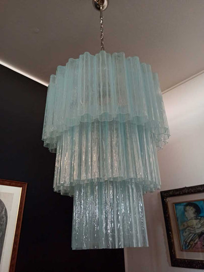 Murano Chandelier – 52 tubes – Opal - Zelno Lighting