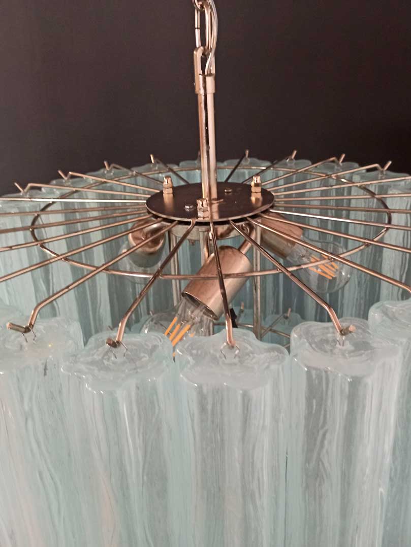 Murano Chandelier – 52 tubes – Opal - Zelno Lighting