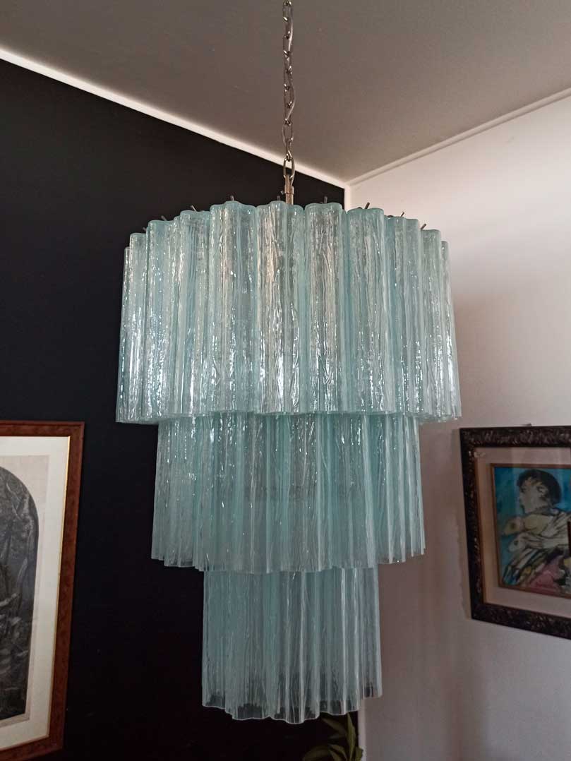 Murano Chandelier – 52 tubes – Opal - Zelno Lighting