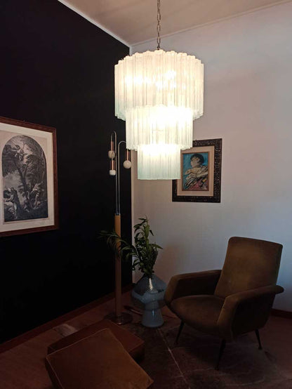 Murano Chandelier – 52 tubes – Opal - Zelno Lighting