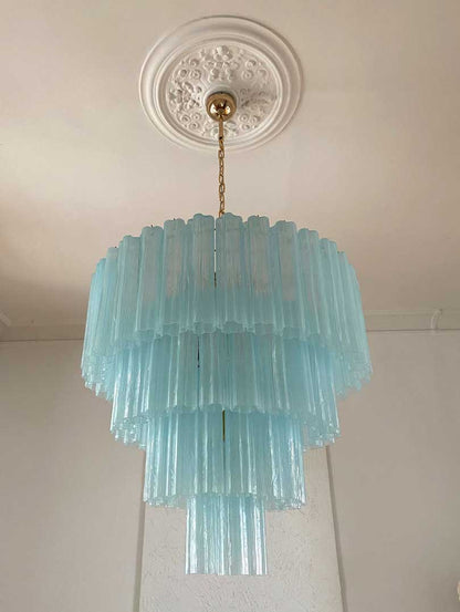 Murano Chandelier – 78 tubes – Opal - Zelno Lighting