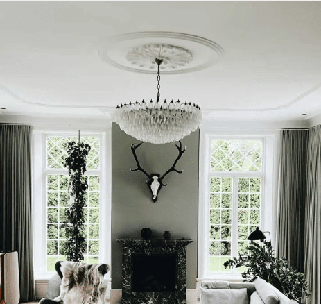Murano Chandelier – Poliedri – 185 glass – White Alabaster - Zelno Lighting