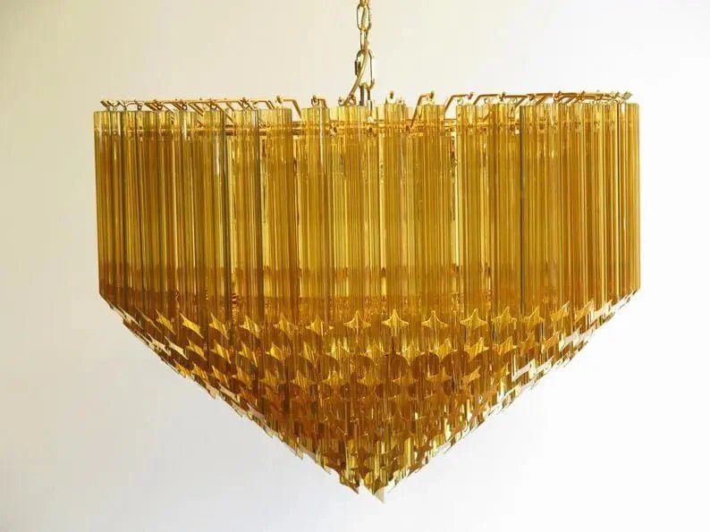 Murano Glass Chandelier – Amber - Zelno Lighting