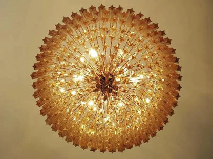 Murano Glass Chandelier – Amber - Zelno Lighting