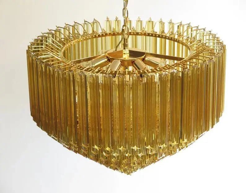 Murano Glass Chandelier – Amber - Zelno Lighting