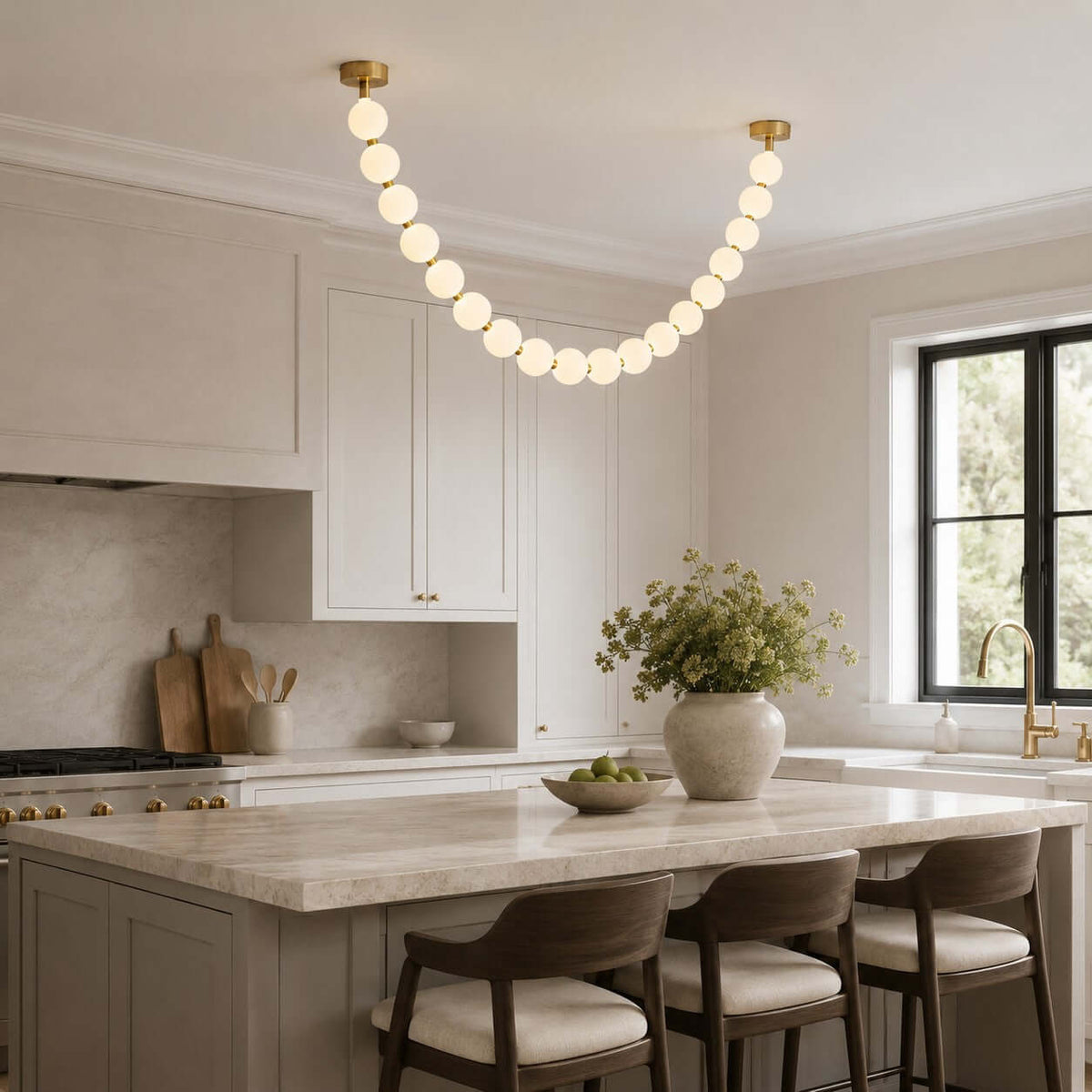 Perlina Necklace Combination Chandelier - Zelno Lighting