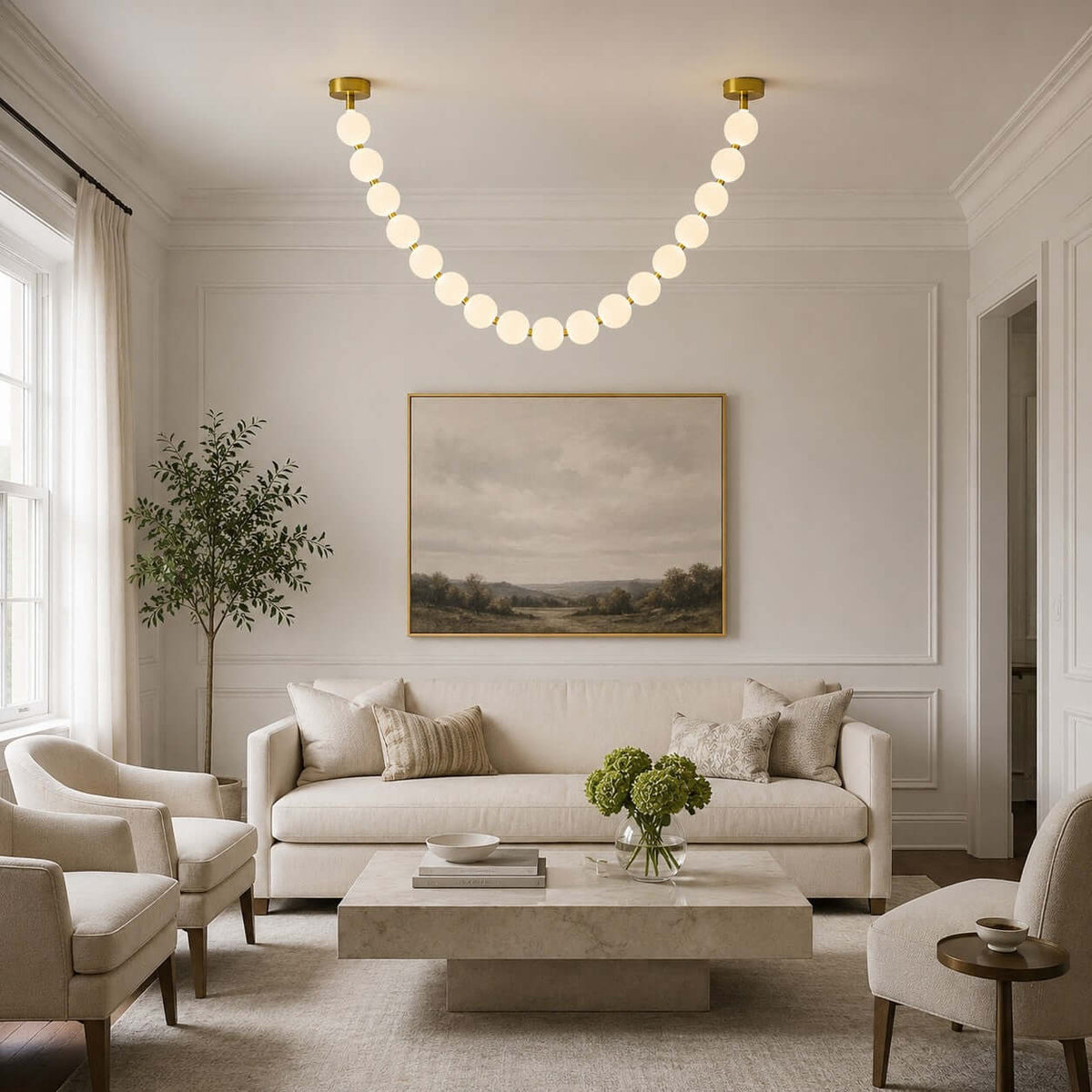 Perlina Necklace Combination Chandelier - Zelno Lighting