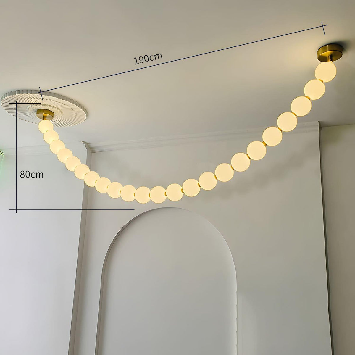 Perlina Necklace Combination Chandelier - Zelno Lighting