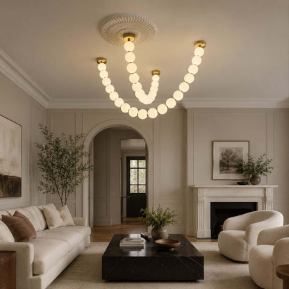 Perlina Necklace Combination Chandelier - Zelno Lighting