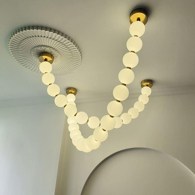 Perlina Necklace Combination Chandelier - Zelno Lighting