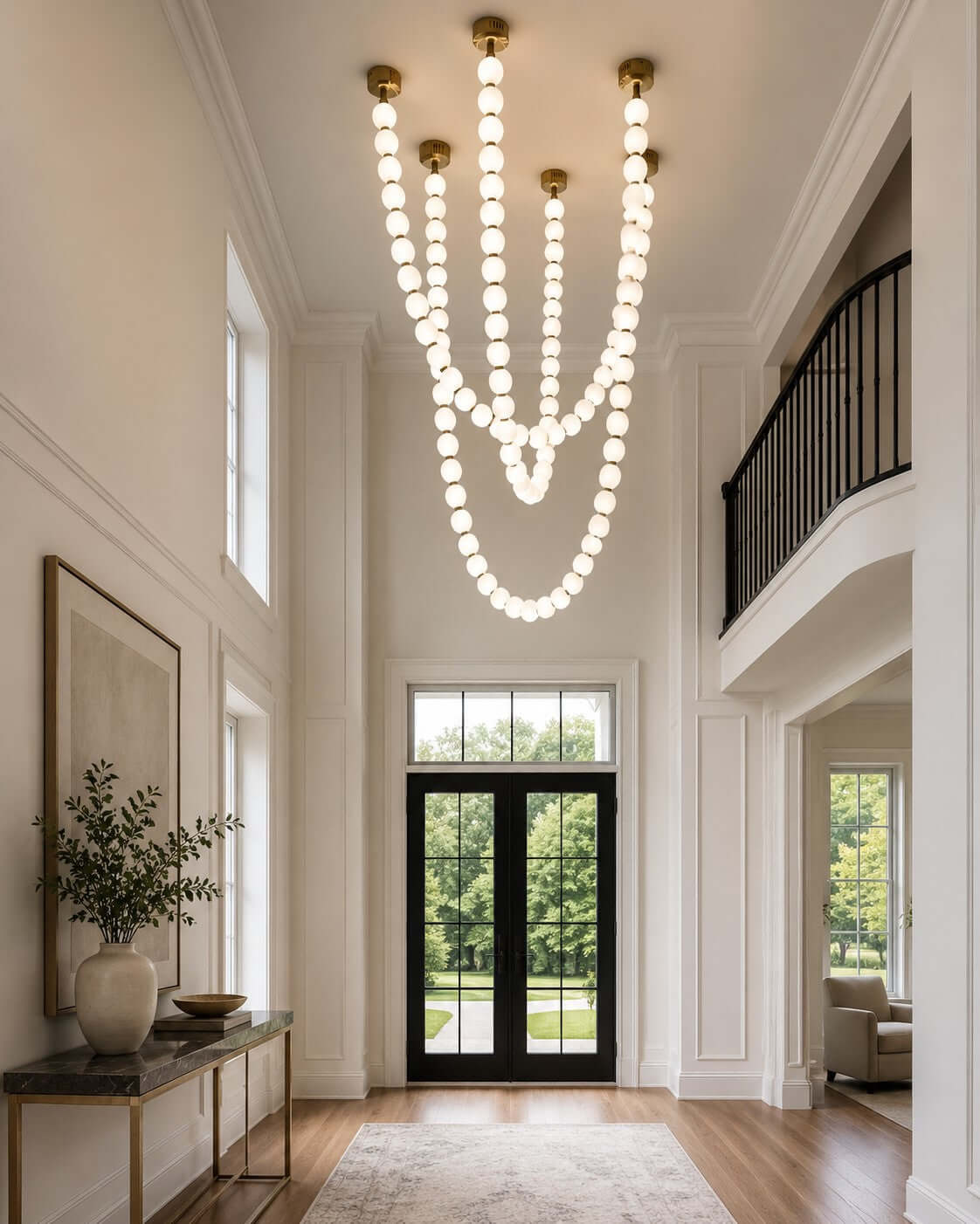 Perlina Necklace Combination Chandelier - Zelno Lighting