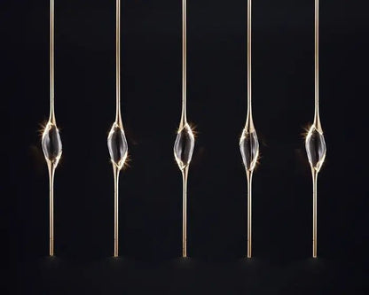 Pezzo Crystal Linear Chandelier 51" 59" - Zelno Lighting