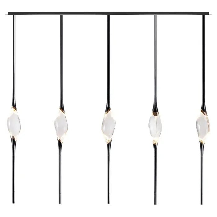 Pezzo Crystal Linear Chandelier 51" 59" - Zelno Lighting