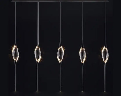 Pezzo Crystal Linear Chandelier 51" 59" - Zelno Lighting