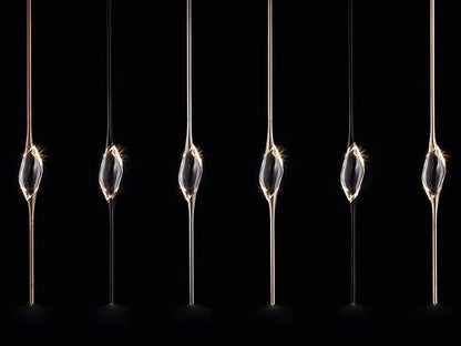 Pezzo Crystal Linear Chandelier 51" 59" - Zelno Lighting