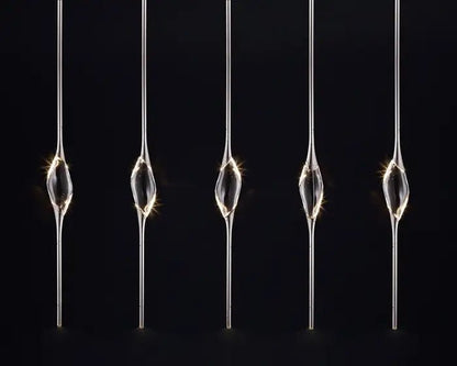 Pezzo Crystal Linear Chandelier 51" 59" - Zelno Lighting