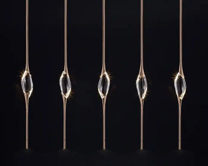 Pezzo Crystal Linear Chandelier 51" 59" - Zelno Lighting