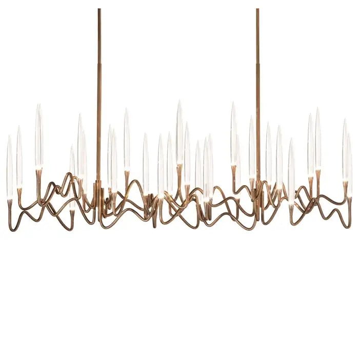 Pezzo Crystal Long Chandelier L78'' 59'' 40'' - Zelno Lighting
