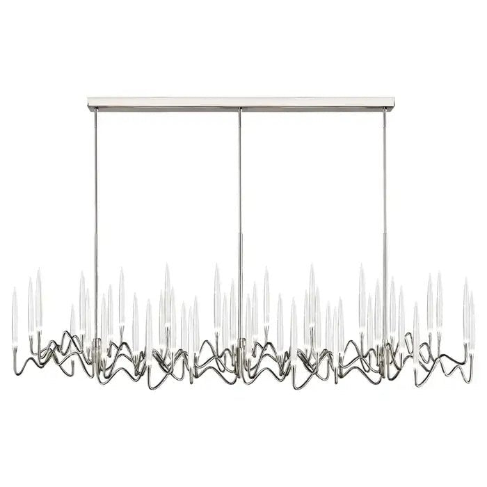 Pezzo Crystal Long Chandelier L78'' 59'' 40'' - Zelno Lighting
