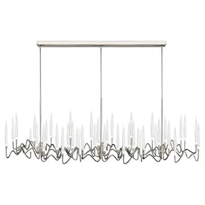 Pezzo Crystal Long Chandelier L78'' 59'' 40'' - Zelno Lighting