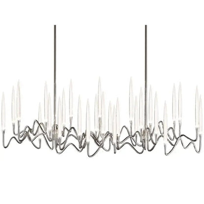 Pezzo Crystal Long Chandelier L78'' 59'' 40'' - Zelno Lighting