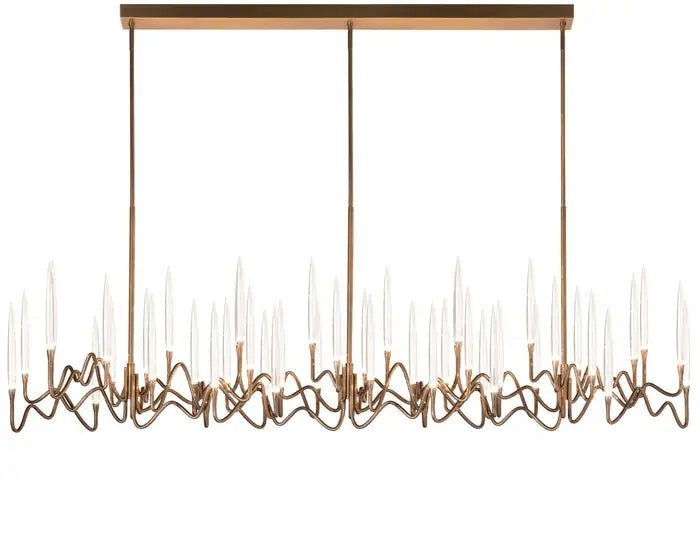 Pezzo Crystal Long Chandelier L78'' 59'' 40'' - Zelno Lighting