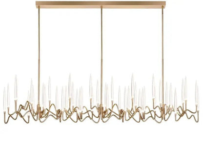 Pezzo Crystal Long Chandelier L78'' 59'' 40'' - Zelno Lighting