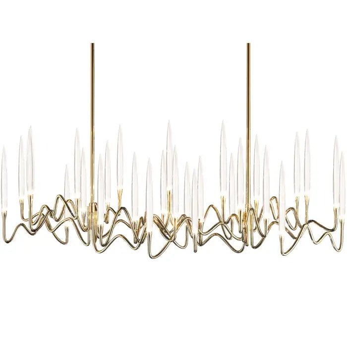 Pezzo Crystal Long Chandelier L78'' 59'' 40'' - Zelno Lighting