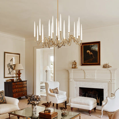Pezzo Crystal Round Chandelier D33'' 47'' 55'' - Zelno Lighting