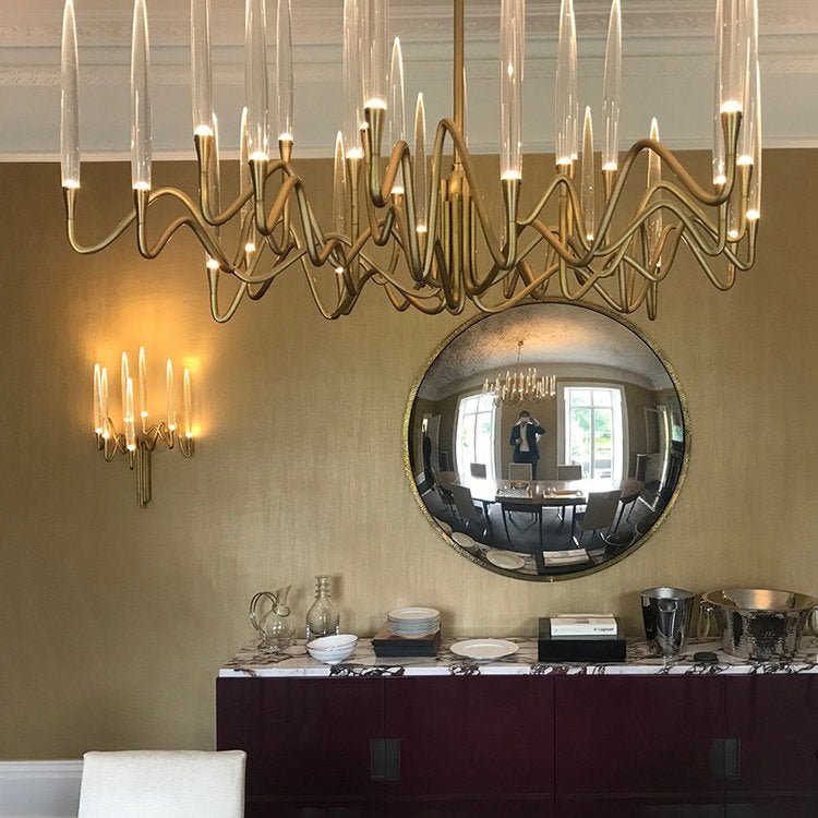 Pezzo Crystal Round Chandelier D33'' 47'' 55'' - Zelno Lighting