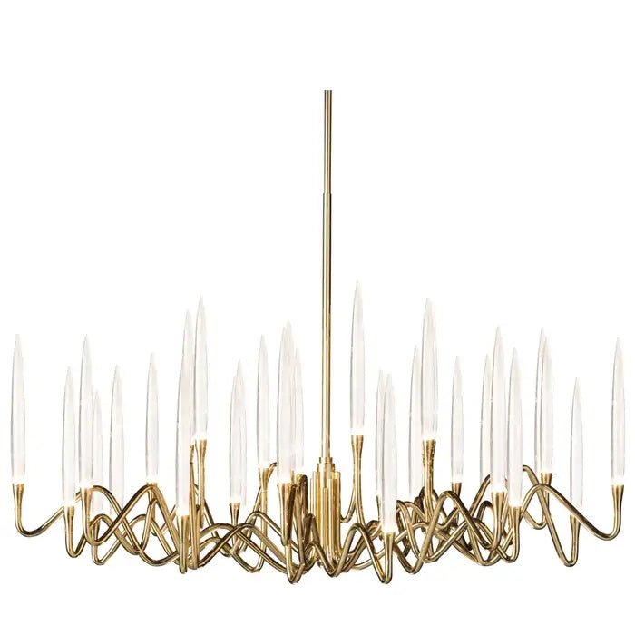 Pezzo Crystal Round Chandelier D33'' 47'' 55'' - Zelno Lighting